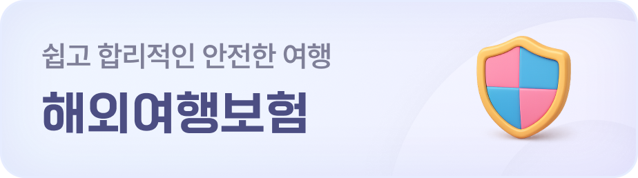 쉽고 합리적인 안전한 여행 해외여행보험 바로가기